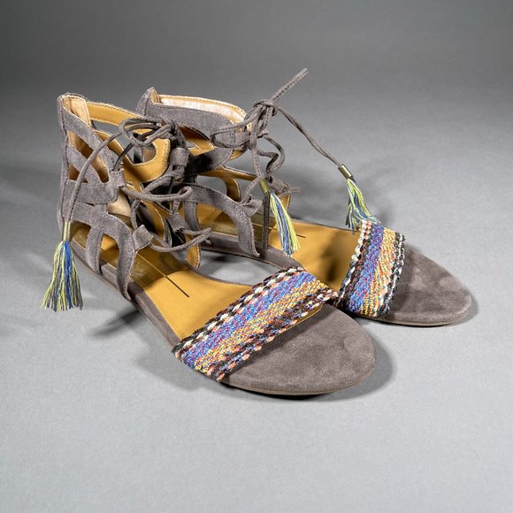 Dolce Vita Shoes - Dolce Vita Embroidered‎ Sandals With Tassels Size 7